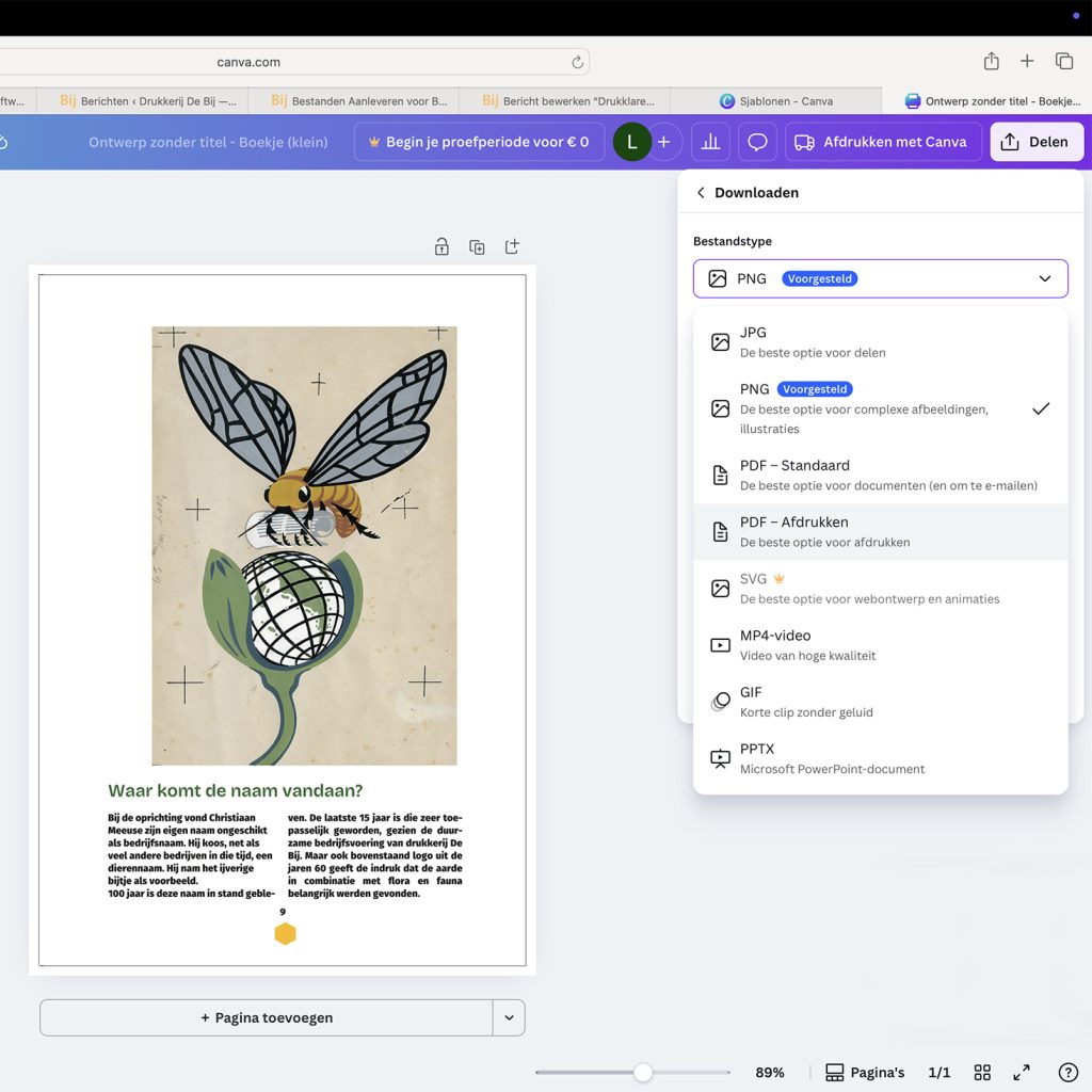 Illustratie bijen en wereldbol met tekst over naamgeving.